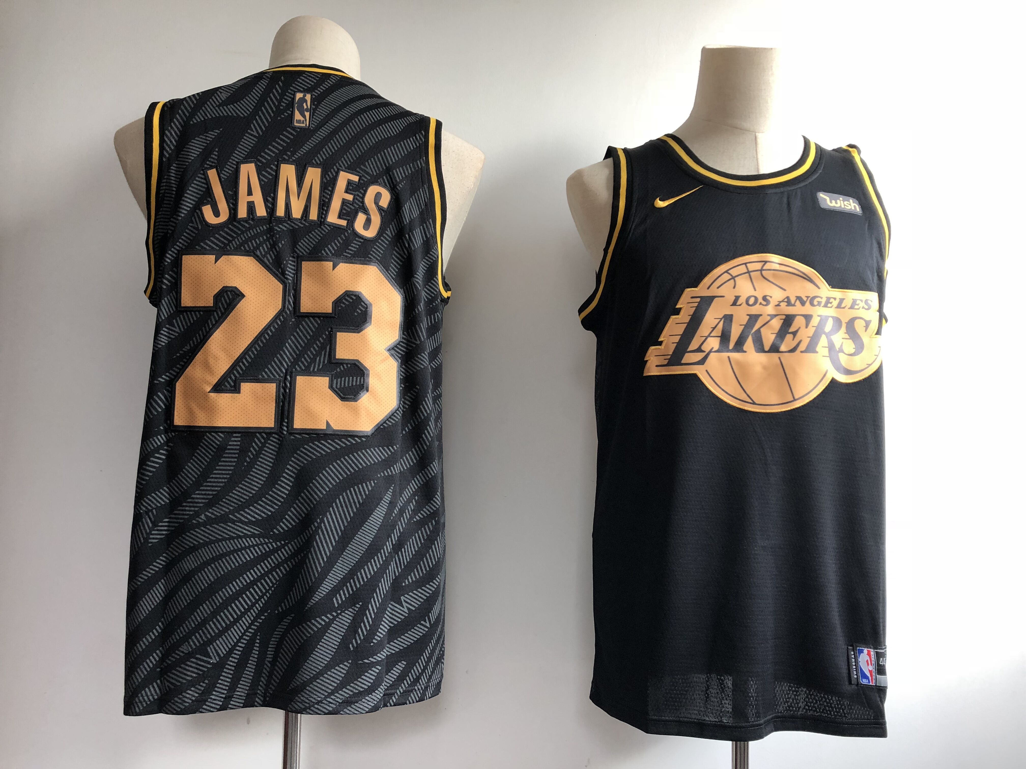 Men Los Angeles Lakers #23 James Black Nike NBA Jerseys